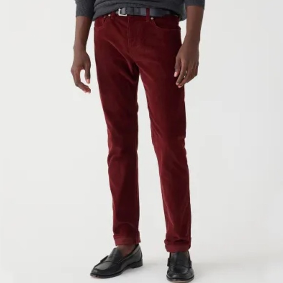 J. Crew Other - Men’s J. Crew 770 Straight Fit Corduroy pants jeans burgundy worn once 36 X 32